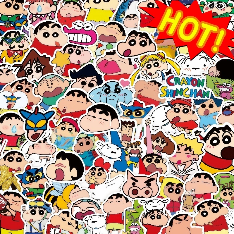 Tablet Cute Accessories - 100PCS Crayon Shin Chan Stickers Cute