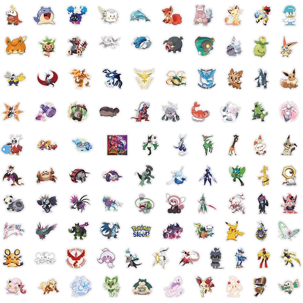 100Pcs Pokémon Stickers Cute C - đánh giá và giá Tablet Cute Accessories
