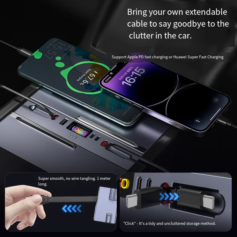 Multi‑Port Car Charger Hub, Du - đánh giá và giá Usb Hub Type C